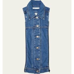 $278 Veronica Beard Slate blue premium denim Dickey jacket insert sz 00-14